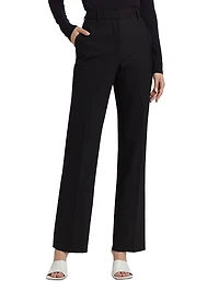 Anita Stretch-Wool Straight-Leg Pants
