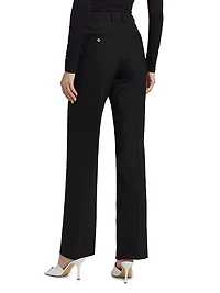 Anita Stretch-Wool Straight-Leg Pants