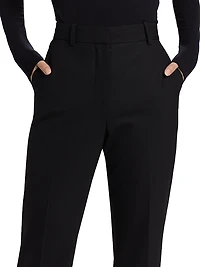 Anita Stretch-Wool Straight-Leg Pants