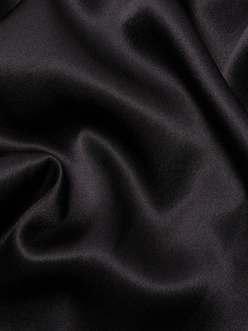 Mila Draped Silk Miniskirt