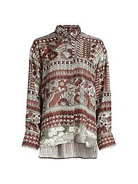 Rodrigo De La Cruz Silk-Twill Long-Sleeve Shirt