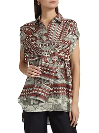 Rodrigo De La Cruz Silk-Twill Long-Sleeve Shirt