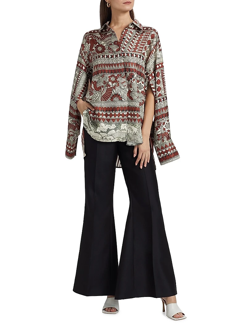 Rodrigo De La Cruz Silk-Twill Long-Sleeve Shirt