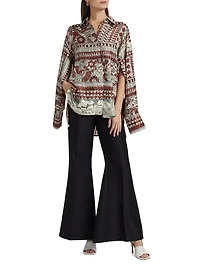 Rodrigo De La Cruz Silk-Twill Long-Sleeve Shirt