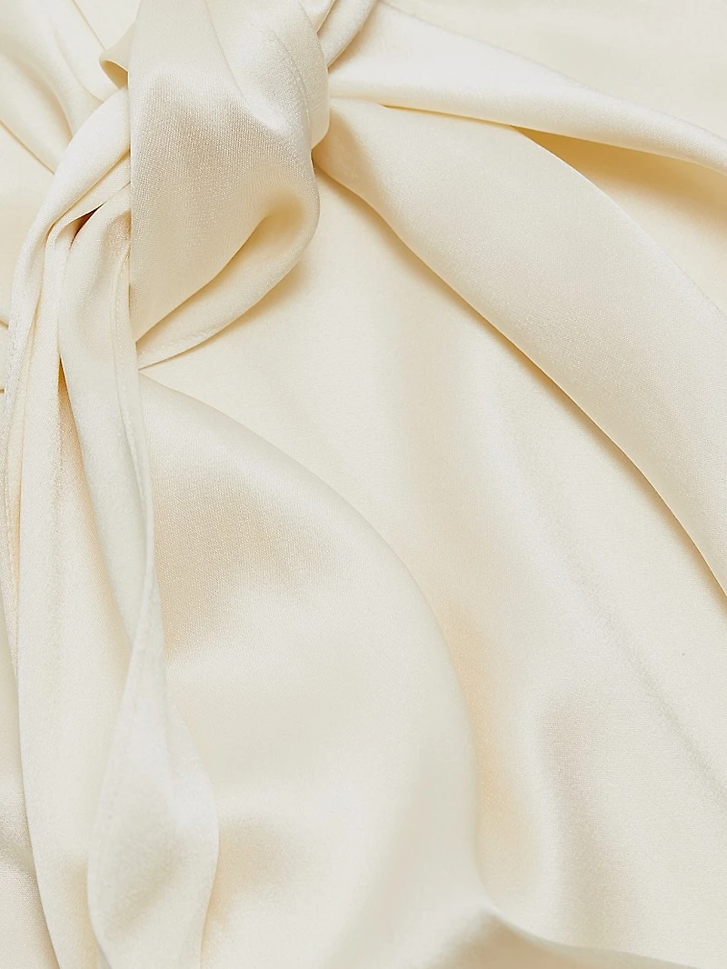 Mila Draped Silk Maxi Skirt