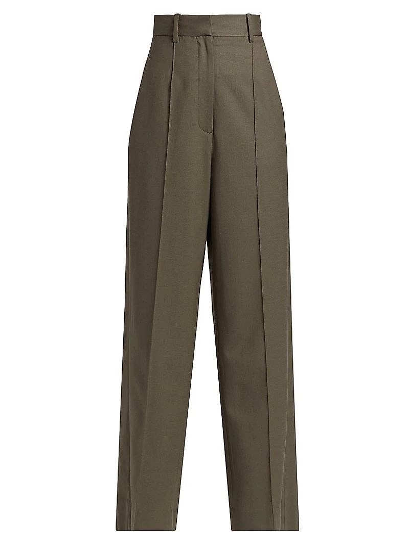 Antonella Wool Wide-Leg Trousers