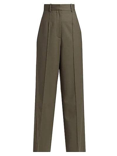 Antonella Wool Wide-Leg Trousers