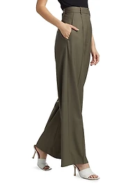 Antonella Wool Wide-Leg Trousers