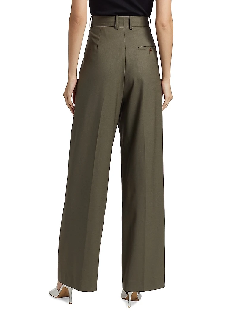 Antonella Wool Wide-Leg Trousers