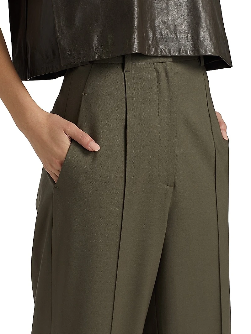Antonella Wool Wide-Leg Trousers