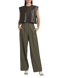 Antonella Wool Wide-Leg Trousers