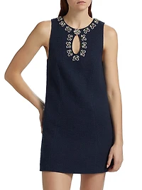 Franchelle Embellished Keyhole Minidress