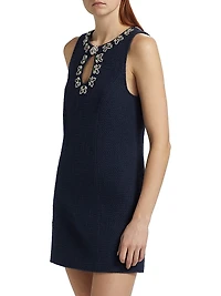 Franchelle Embellished Keyhole Minidress