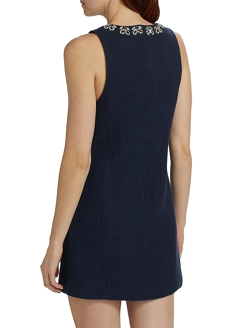 Franchelle Embellished Keyhole Minidress