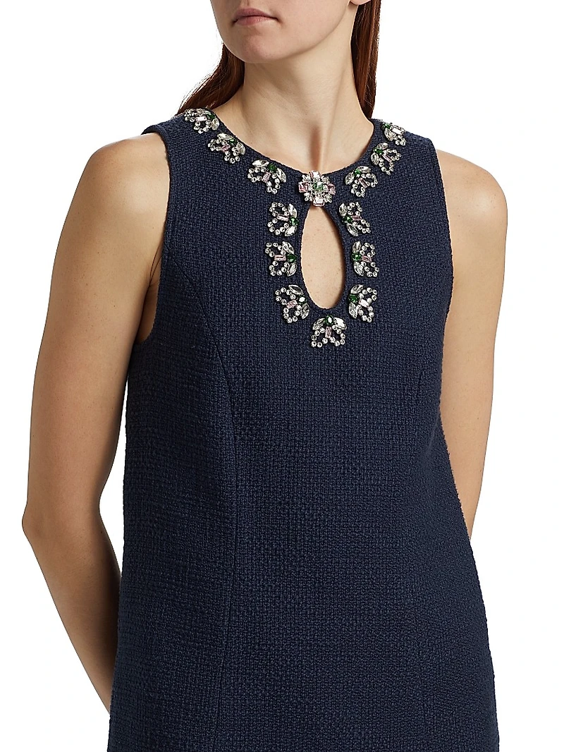 Franchelle Embellished Keyhole Minidress