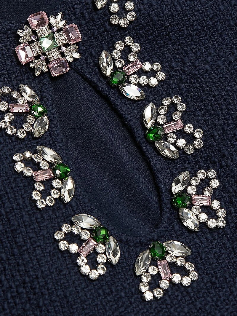 Franchelle Embellished Keyhole Minidress