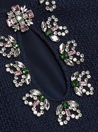 Franchelle Embellished Keyhole Minidress