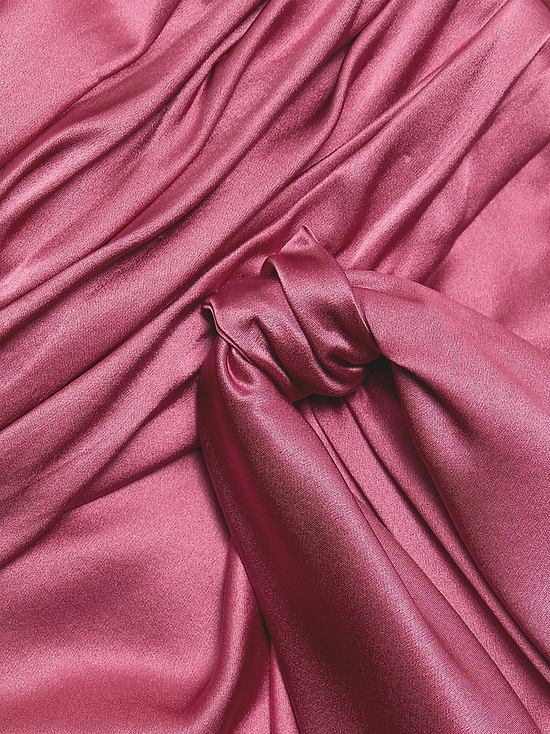 Kasia Gathered Silk Maxi Dress