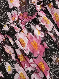 Olive Cosmo Flowers Minidress