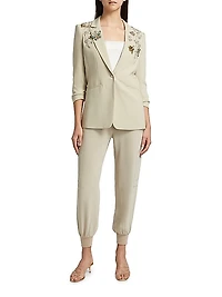 Diamond Vines Khloe Beaded Blazer