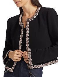 Penelope Sunburst Crepe Jacket