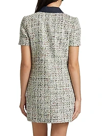 Anya Bouclé Button-Front Minidress