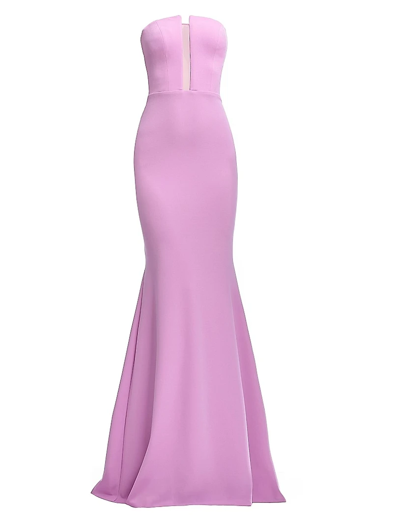 Izzy Strapless Crepe Mermaid Maxi Dress