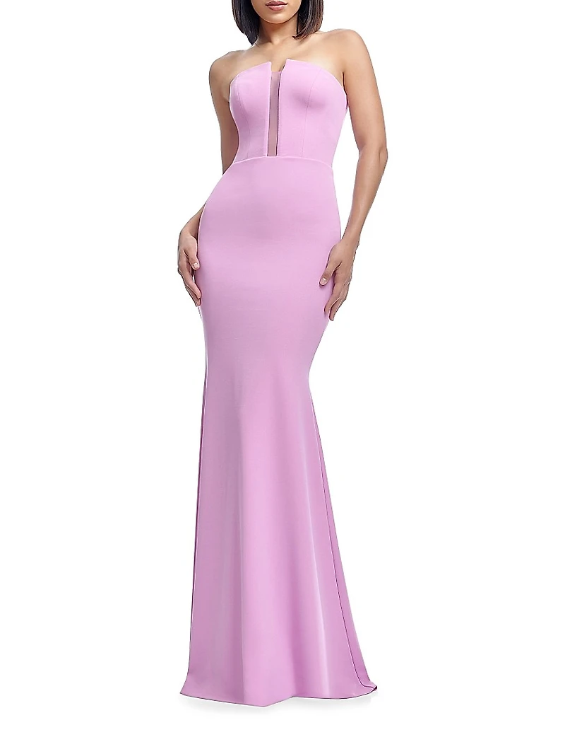 Izzy Strapless Crepe Mermaid Maxi Dress