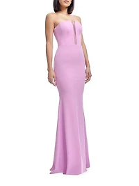Izzy Strapless Crepe Mermaid Maxi Dress