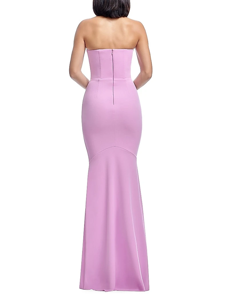 Izzy Strapless Crepe Mermaid Maxi Dress