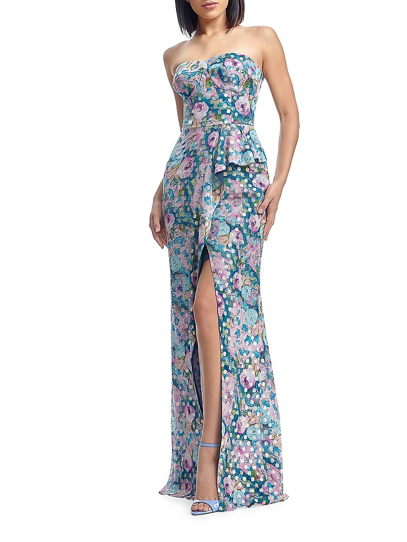 Kai Embellished Bustier Body-Con Gown