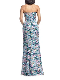 Kai Embellished Bustier Body-Con Gown