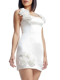 Carrie 3D Floral-Embellished Square Neck Mindress