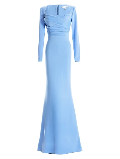 Delores Satin Square Neck Mermaid Gown