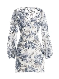 Mila Floral-Embroidered Minidress