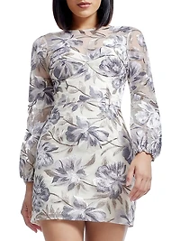 Mila Floral-Embroidered Minidress