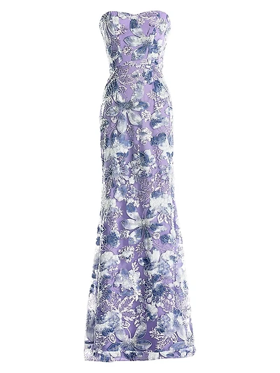 Sheridan Sequined Strapless Mermaid Gown
