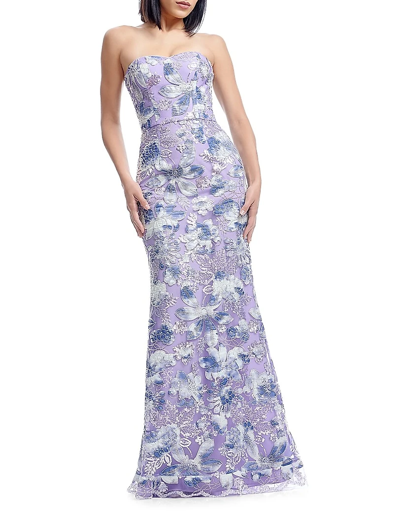 Sheridan Sequined Strapless Mermaid Gown