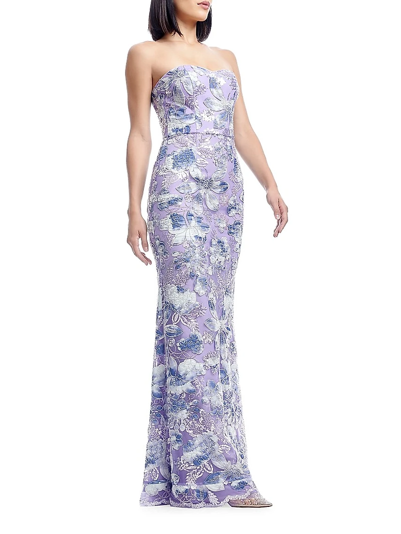 Sheridan Sequined Strapless Mermaid Gown