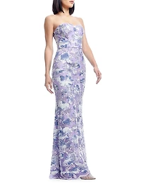 Sheridan Sequined Strapless Mermaid Gown