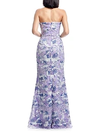 Sheridan Sequined Strapless Mermaid Gown
