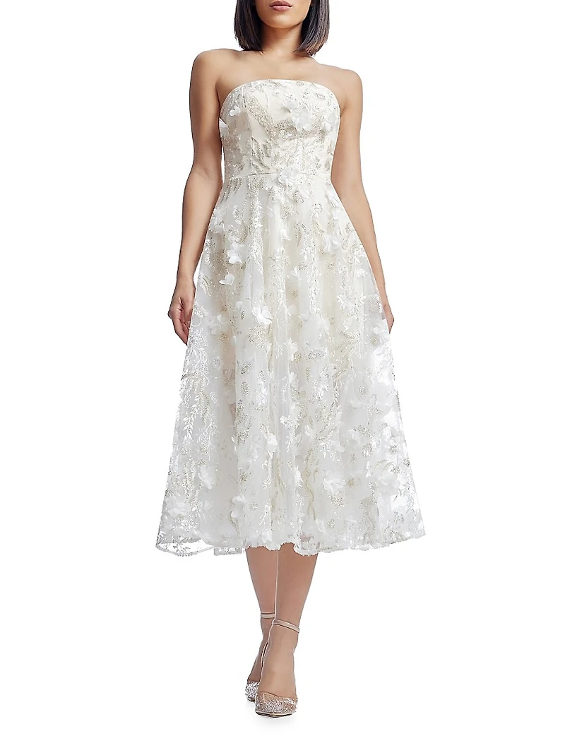 Kailyn Floral Fit & Flare Midi-Dress