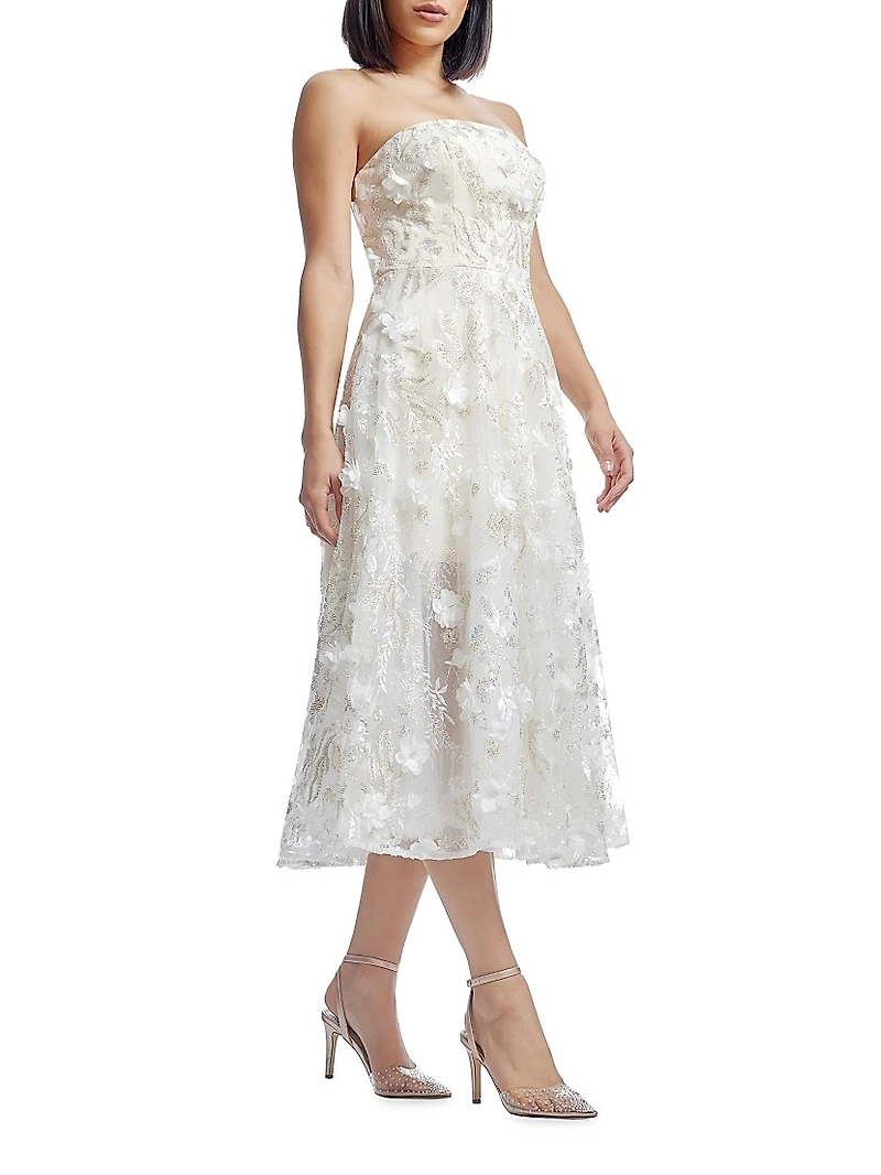 Kailyn Floral Fit & Flare Midi-Dress