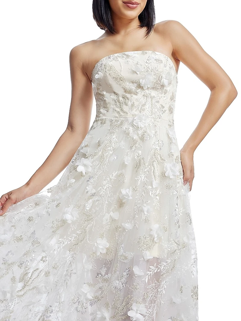 Kailyn Floral Fit & Flare Midi-Dress