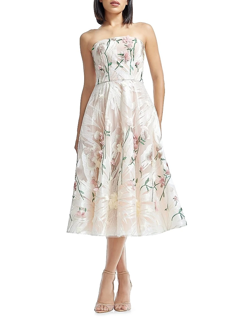 Kailyn Embroidered Fit & Flare Gown