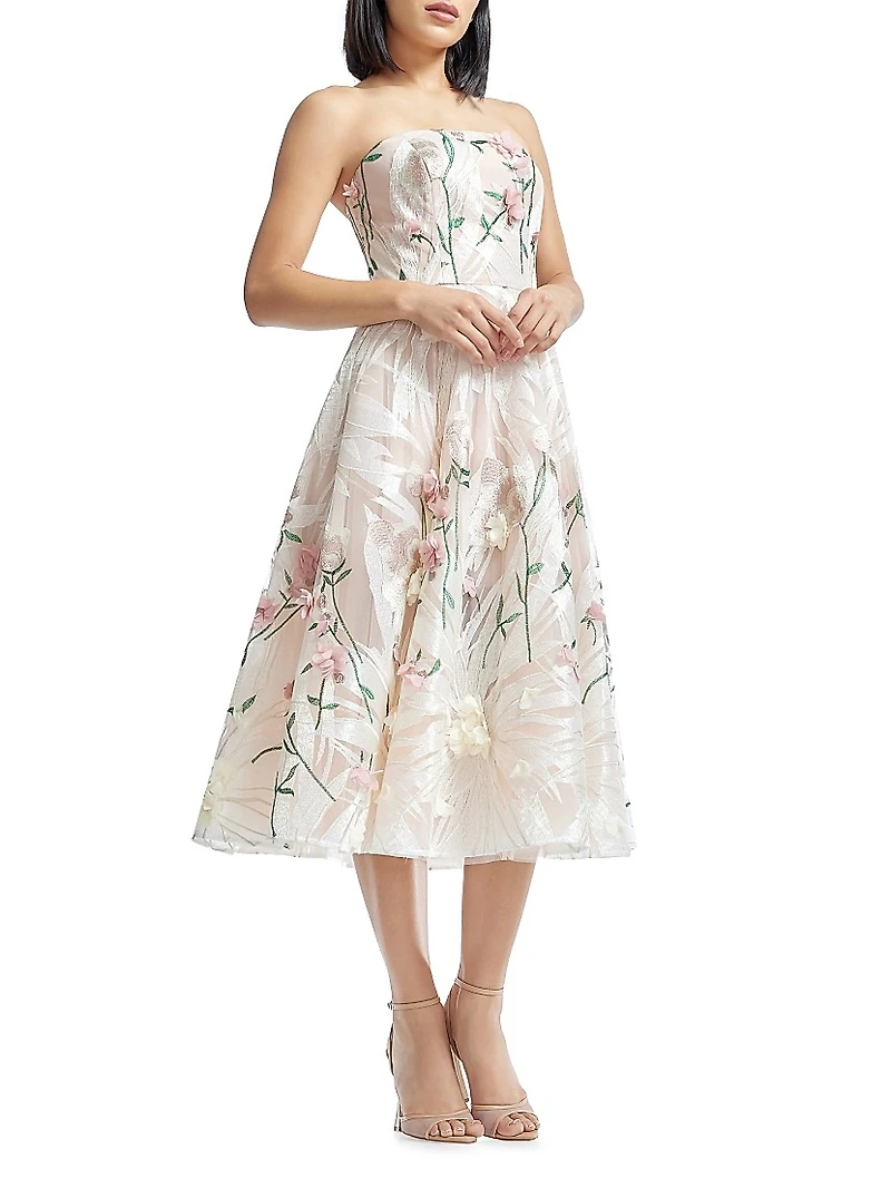 Kailyn Embroidered Fit & Flare Gown