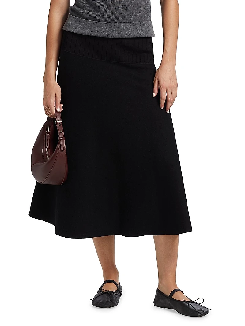 Katalina Knit A-Line Midi-Skirt