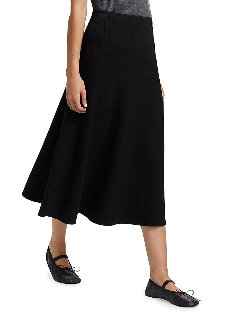 Katalina Knit A-Line Midi-Skirt