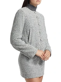 Lea Boucle Button-Front Jacket