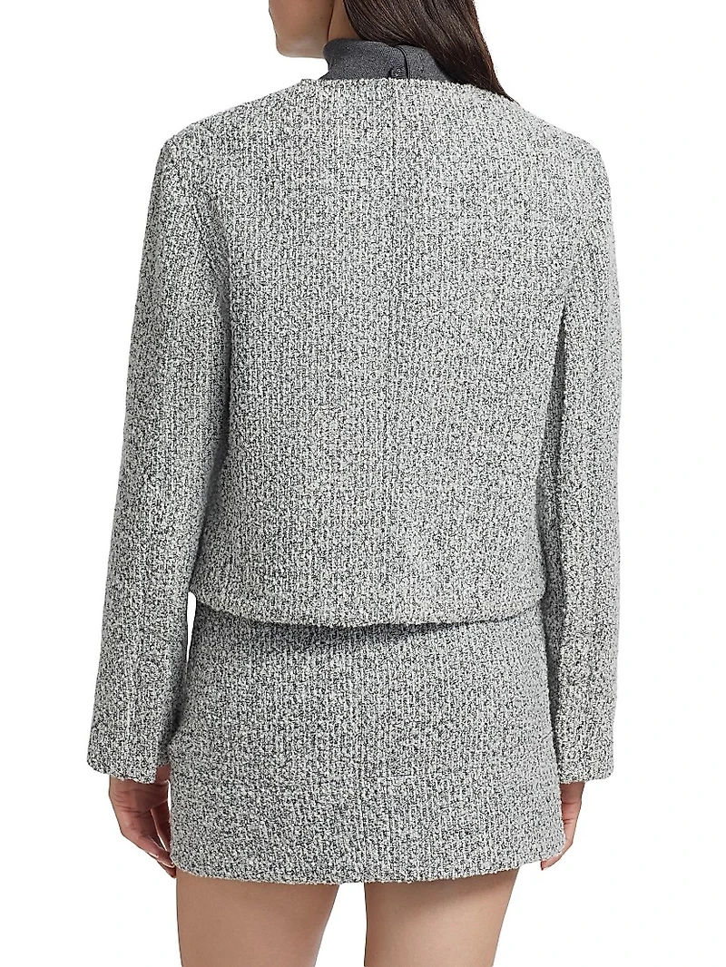 Lea Boucle Button-Front Jacket